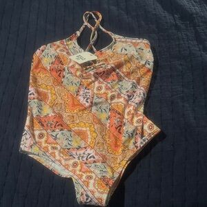 Billabong Kids One Piece - Orange and Pink Floral